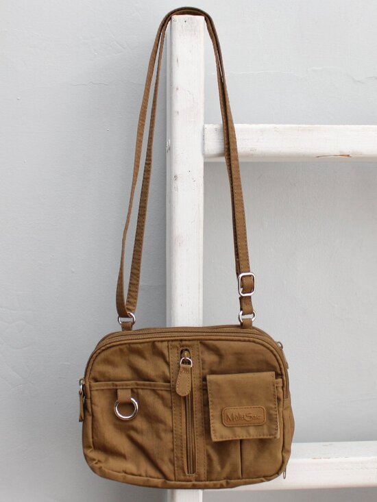 Multisac Handbags - MultiSac Vintage Y2K Brown Nylon Utility Gorpcore Crossbody Bag Purse